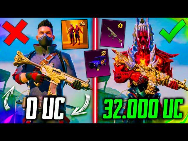  ОЧЕНЬ УДАЧНЫЙ АККАУНТ! ПРОКАЧАЛ АККАУНТ на 32000 UC В PUBG MOBILE! УДАЧНАЯ ПРОКАЧКА В ПУБГ МОБАЙЛ