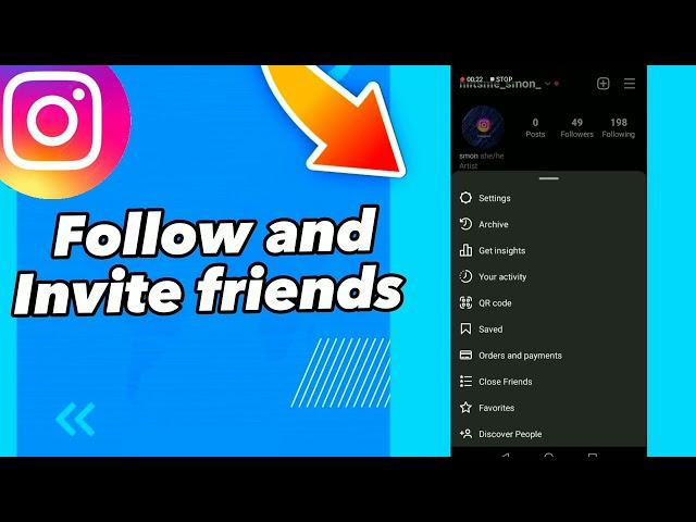 how to follow and invite friends on Instagram