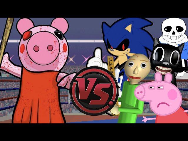 PIGGY RAP CONCERT! (Roblox Piggy vs Sonic, Sonic.EXE, Peppa Pig, Baldi, & More) | CARTOON RAP ATTACK