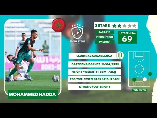 SCOUT STARS - MOHAMMED HADDA [CENTER BACK - RIGHT BACK] [RAC] - SEASON 2022/23