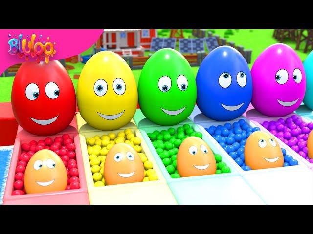 Surprise Eggs Kids Song | BluLoo Nursery Rhymes & Kids Songs