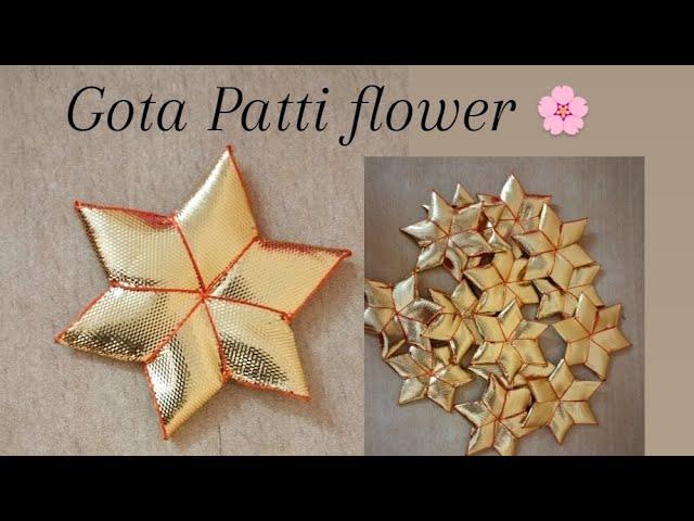 gota Patti flower || how to make gota flower || gota star ⭐