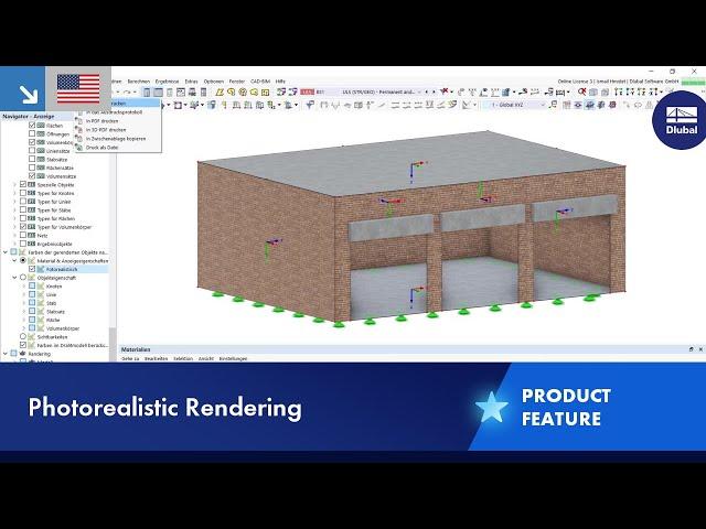 Photorealistic Rendering in RFEM 6 / RSTAB 9