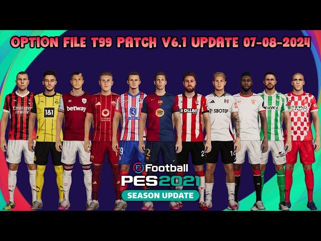 OPTION FILE T99 PATCH V6.1 UPDATE 07-08-2024 - PES 2021