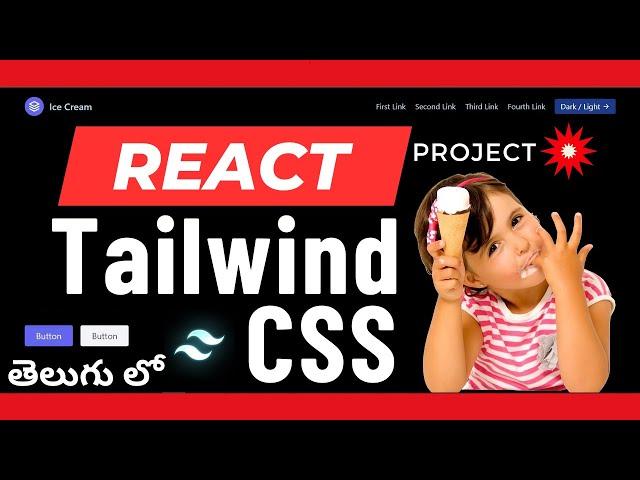 Tailwind CSS Tutorial with Project in Telugu