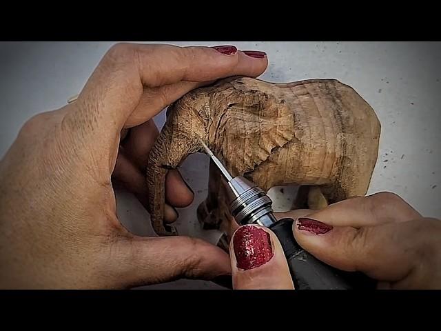 Dremel Wood Carving: Create a Heartfelt Elephant Sculpture!