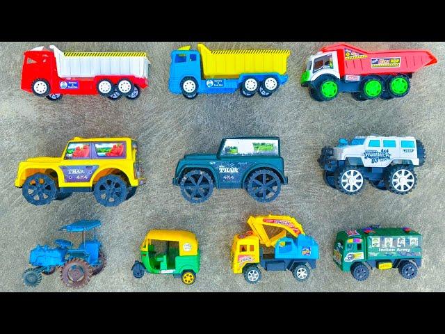 Mini Tractor Trolley Jump In Mud Video | Tata Truck | Hmt Tractor | Auto Rickshaw | Parth Kids