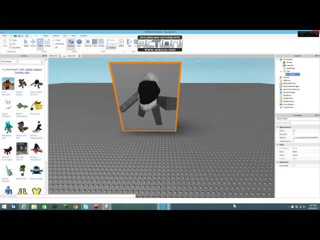 How to put a decal on a block | ROBLOX studio 2015