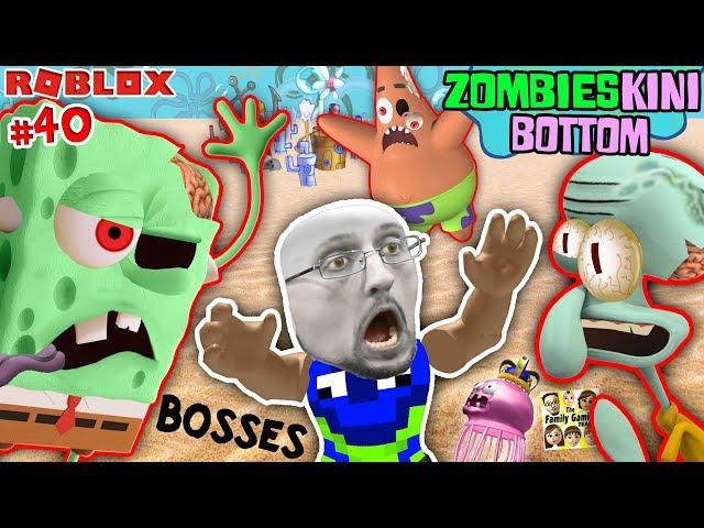 ROBLOX ZOMBIESKINI BOTTOM BOSSES! Spongebob, Squidward, Patrick Star Zombosses vs FGTEEV (pt2) #40