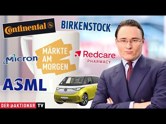 Märkte am Morgen: Micron Technology, Birkenstock, Volkswagen, Continental, Redcare Pharmacy, ASML