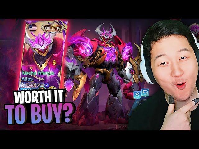 How Much Is New Atlas Skin Mecha Infernus? Review and Gameplay | Mobile Legends