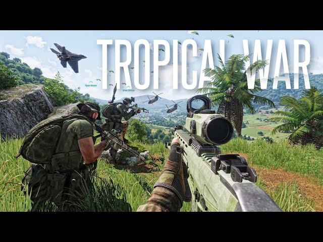 THE 24/7 TROPICAL WAR IN ARMA 3 - Antistasi Tanoa