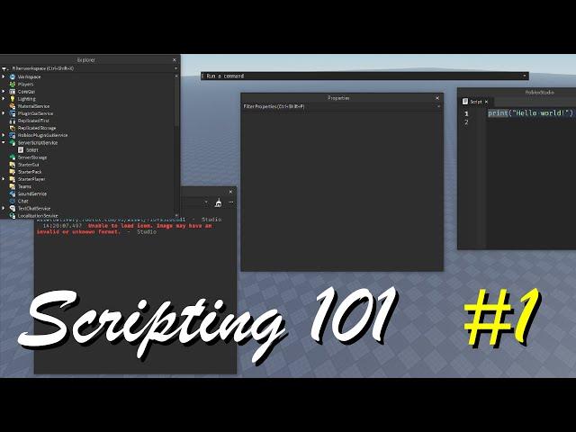 Scripting 101 Ep 1: Overview of Roblox Studio & Scripting