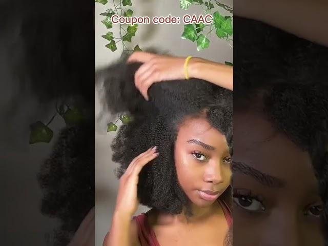 Wig Where?!Afro Curly Lace Wig Installation | 4C Type Curly Natural Hair Review Ft.@UlaHair