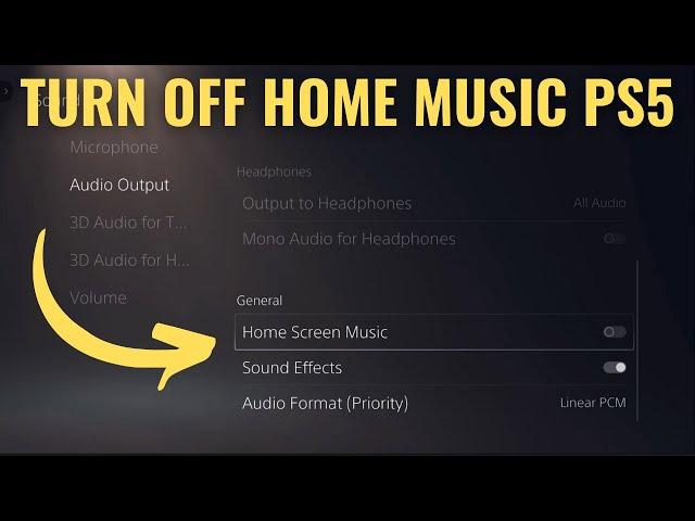 How to Turn OFF Music on Home Screen Menu on PS5 (FAST METHOD)