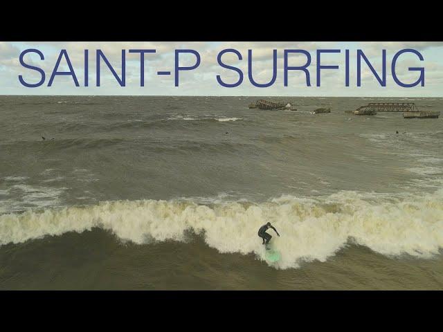 Russian surfing. Saint-Petersburg. 4K