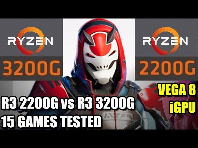 Ryzen 3 3200G vs 2200G - 15 Games Tested - Vega 8 iGPU - Integrated Graphics APU Comparison