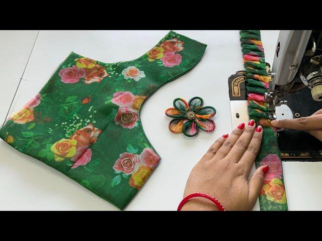 Blouse Back Design || Blouse || Cutting And Stitching Back Neck Blouse Design || Latest Frill Blouse