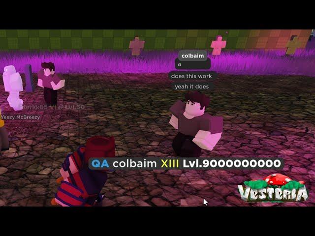 Getting to level 9000000000 in Vesteria