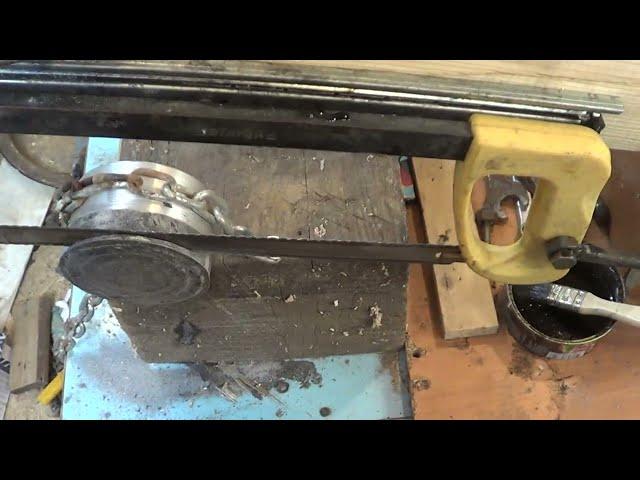 маятниковая пила своими руками Cut metal easily! - DIY Power hacksaw Power Hacksaw