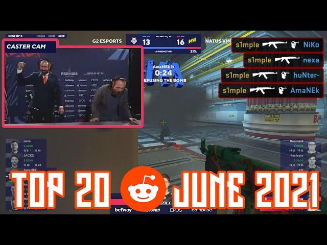 Top 20 Most Upvoted CS:GO Reddit Clips of June 2021!