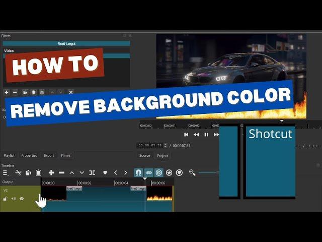 How to Remove Black Background in Shotcut Video Editor? #shotcut #backgroundremover #videoediting