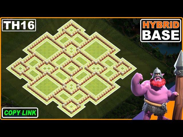 NEW ! Town Hall 16 (TH16) Trophy/Hybrid Base [After TH17 Update] with COPY LINK - Clash of Clans