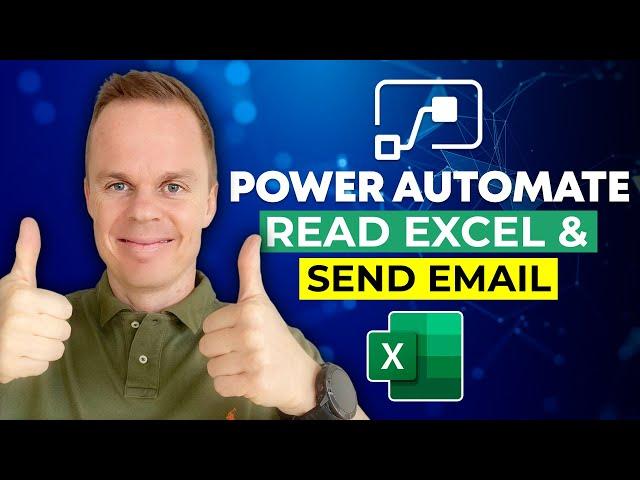 Microsoft Power Automate | Read Excel and send Email | Tutorial