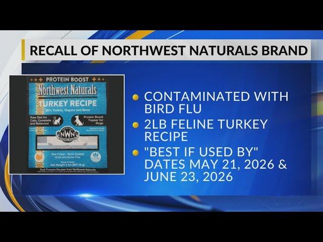 Cat food distributed to Wisconsin and 11 other states recalled after positive bird flu test; 1 cat d