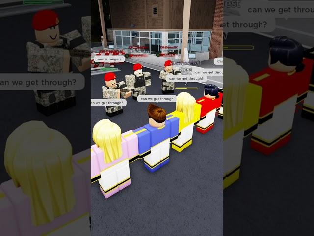 The ROBLOX Power Rangers raid... border control???  #robloxraid #shorts