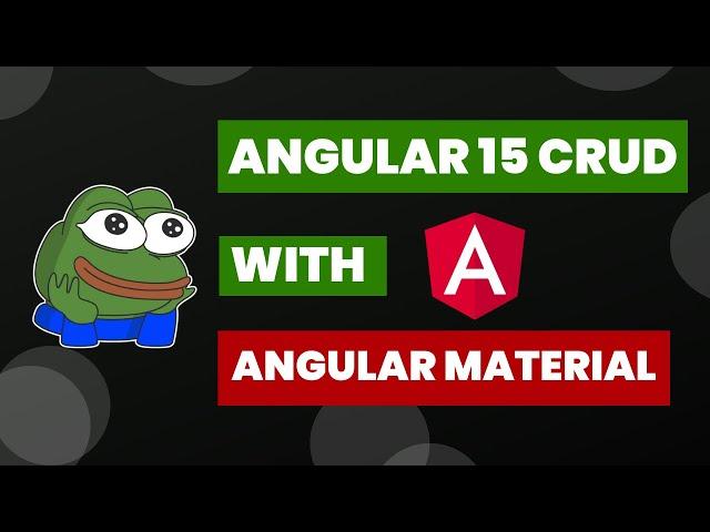 Angular 15 crud with angular material | Angular project for beginners