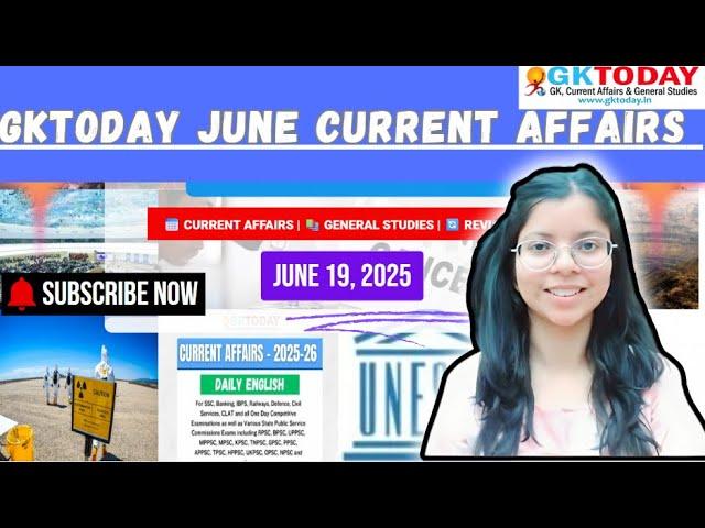 GKToday Current Affairs  19 June, 2025