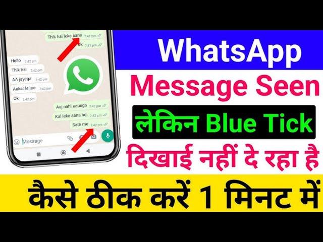 Whatsapp Blue Tick Problem | WhatsApp Blue Tick Not Showing | WhatsApp Blue Tick Nahi Aa Raha Hai