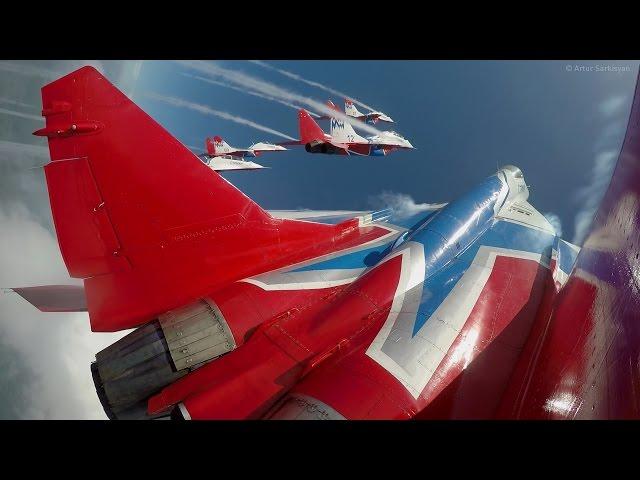 RusAF MiG-29 display team Swifts at Wings of Parma Festival