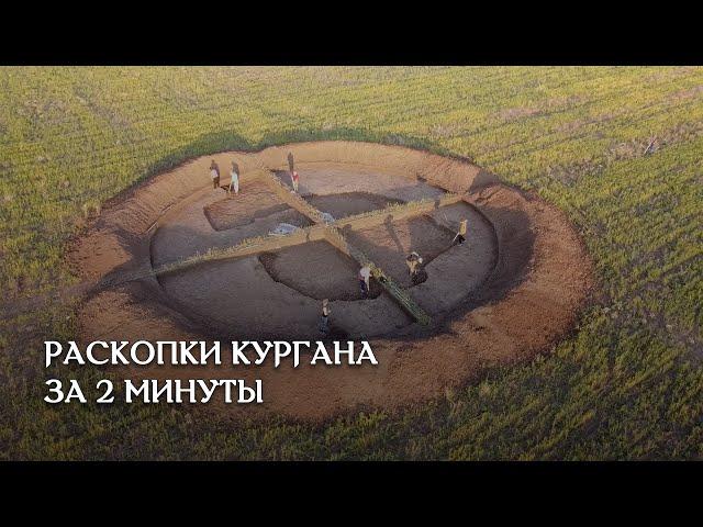 Раскопки кургана за 2 минуты. Экспедиция на Южном Урале