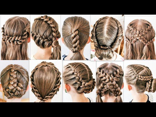 10 SIMPLE and BEAUTIFUL hairstyles for every day! Easy braided hairstyles.