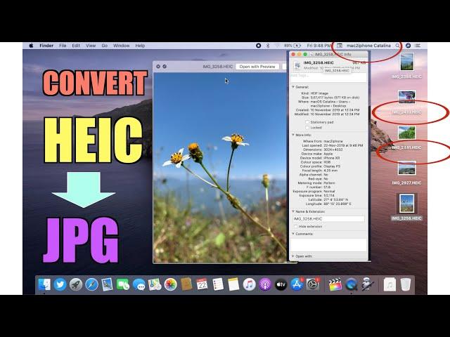 How to convert HEIC to JPG or png using Automator on mac