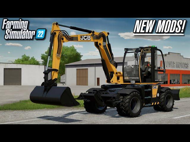 New Mods - JCB Hydradig, Constellation Truck, & Filling Stations! (4 Mods) | Farming Simulator 22