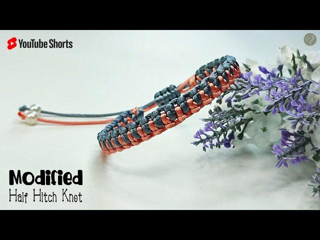 #shorts DIY Macrame Bracelet Modified Half Hitch Knot