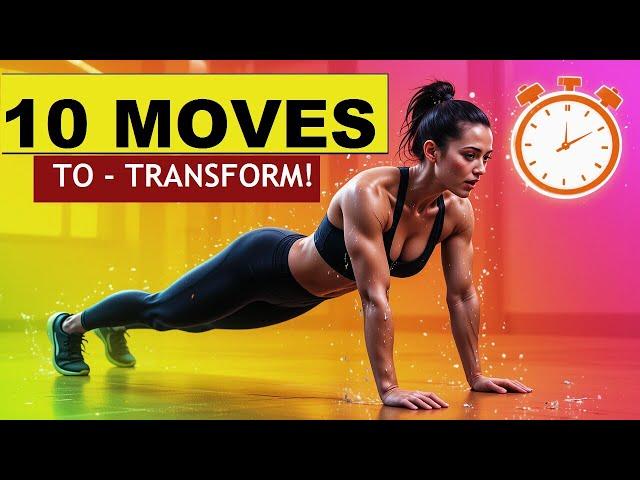 LOSE BELLY FAT in 5 MINUTES! 10 Home Exercises (No Equipment!)