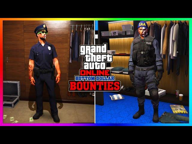 NEW Police Outfits, UNLOCK Cop Clothing, BOTTOM Dollar Bounties, Money, GTA 5 DLC(GTA Online Update)