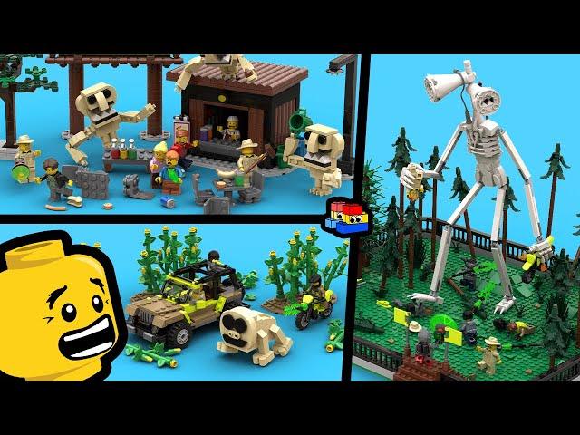 LEGO Zoonomaly Playsets: Monkey Attack, Siren Head Battle, and Friendly Cow Capture