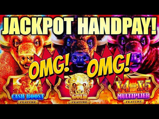 JACKPOT HANDPAY! MY 1ST ON THIS NEW BUFFALO!  BUFFALO GOLD CASH COLLECTION Slot Machine