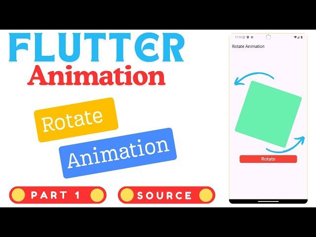 Flutter Rotate Animation Tutorial | AnimatedRotation Widget Explained | Flutter Animation Part 1