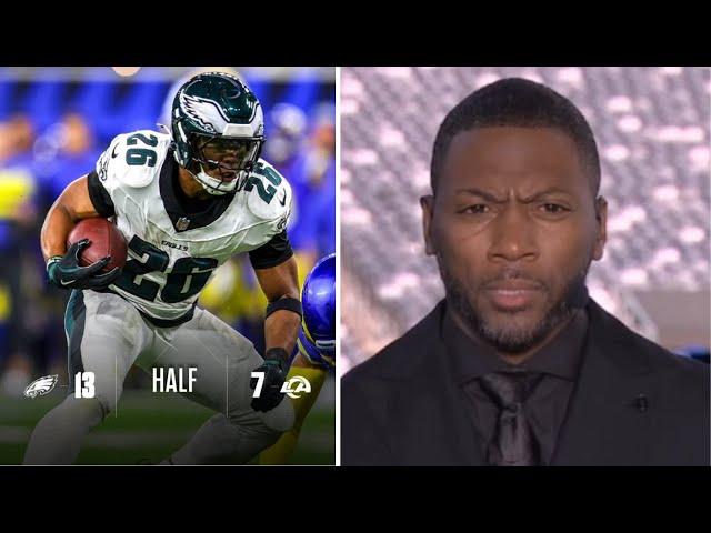 "Saquon Barkley for MVP" - ESPN reacts to Philadelphia Eagles dominate Los Angeles Rams 13-7 at half