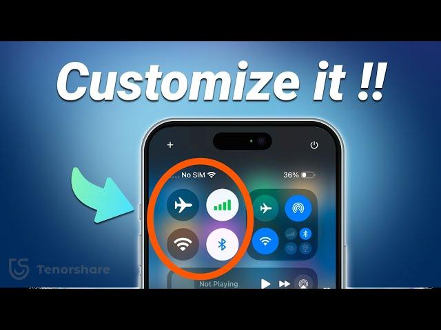  Customize iOS 18 Control Center - Add Wi-Fi, Bluetooth, AirDrop, Cellular Toggle in 1 Minutes