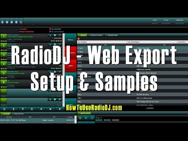 RadioDJ Web Export Setup