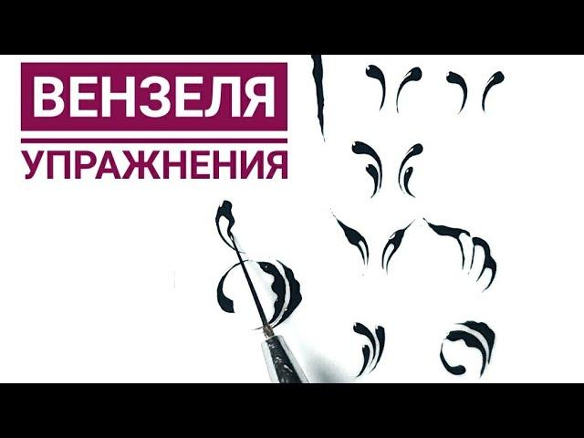 Вензеля урок для начинающих. Элементы для отработки.