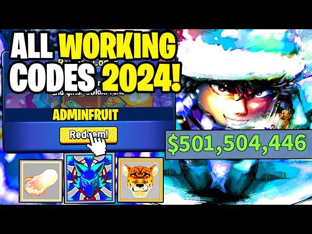 *NEW* ALL WORKING CODES FOR BLOX FRUITS IN 2024! ROBLOX BLOX FRUITS CODES