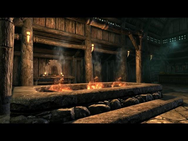 Skyrim (ASMR/Sleep Aid) Inside by Cozy Fire - Ambient Sounds